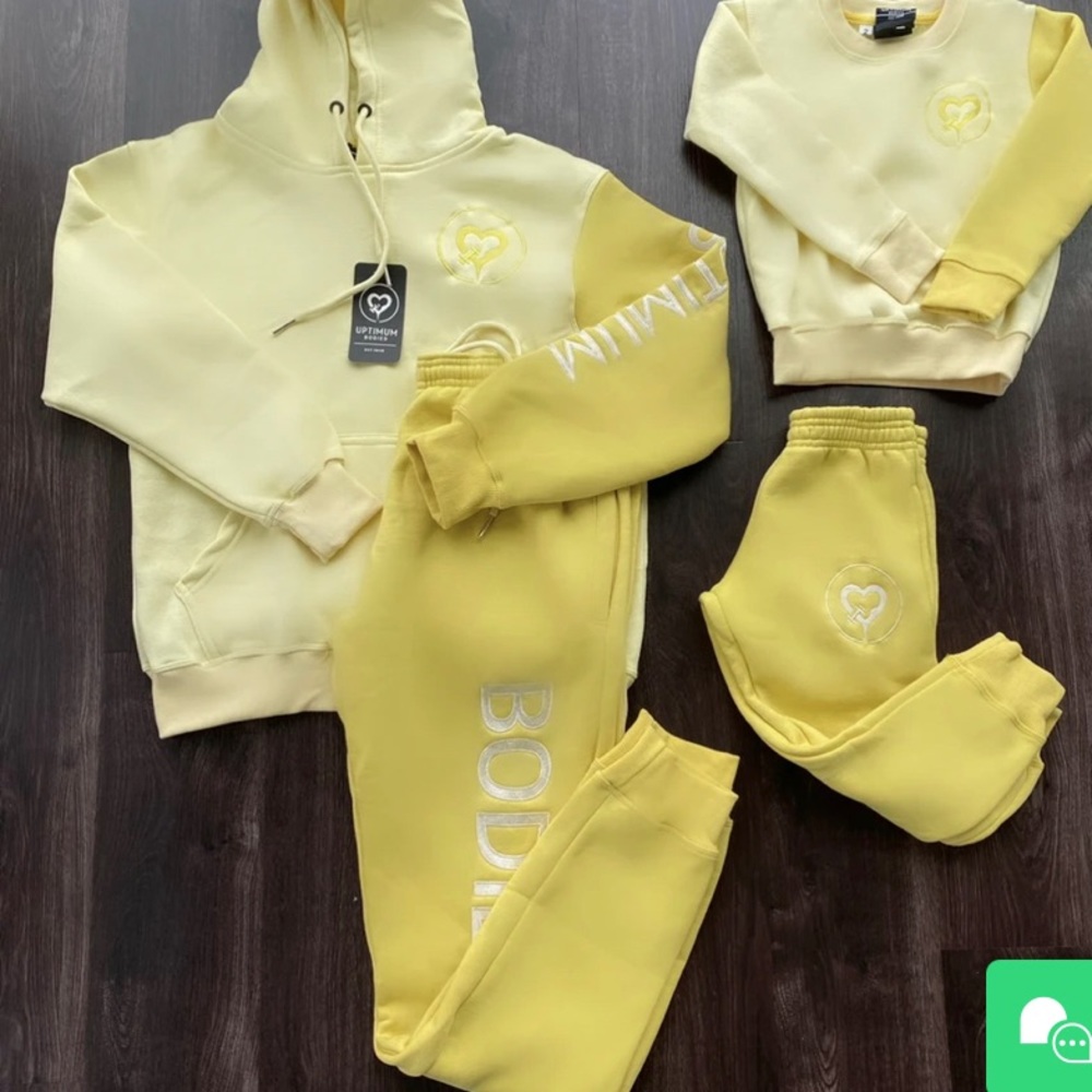 Uptimum Bodied yellow uni-sex yellow joggers Large